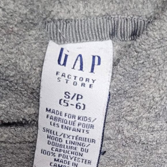 Gap Grey Hoodie Size S (5-6) - Picture 3 of 5